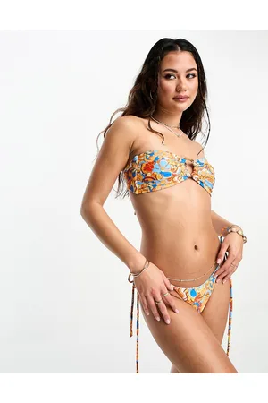 Kulani Kinis Thong tie side bikini bottom in mango magic