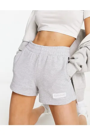 Napapijri Morgex premium tonal logo fleece high waist shorts in