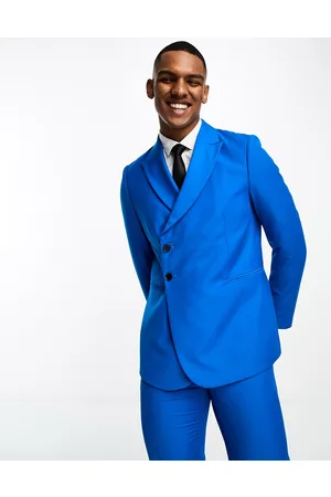 Devils Advocate Slim fit royal double breasted peak lapel suit jacket