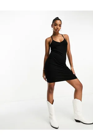 JDY Cross back mini dress in