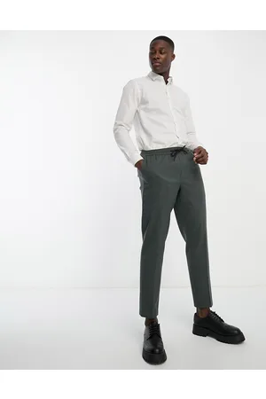 New Look Pull on smart trousers in dark
