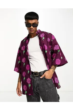 VERSACE Roses oversize shirt in