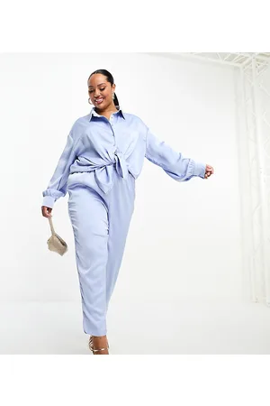 In The Style Exclusive satin relaxed trouser co-ord in
