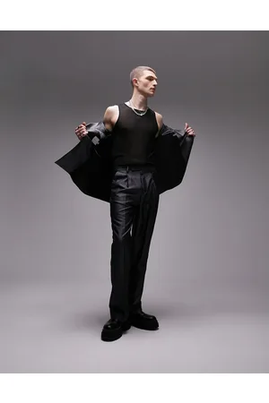 Topman Limited wide leg tonic suit trousers in