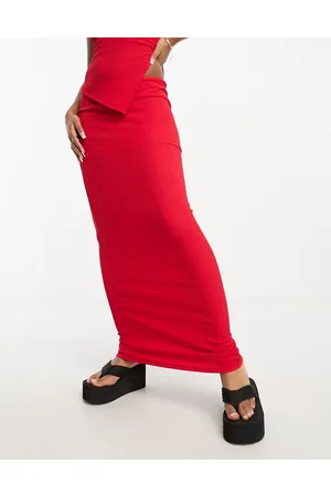 ASOS Textured low rise maxi column skirt co-ord in