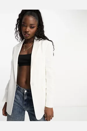 Stradivarius Oversized linen blazer in