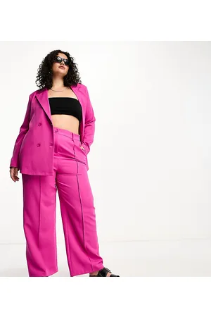 Urban Threads Urban Threads Plus tailored trousers co-ord in hot