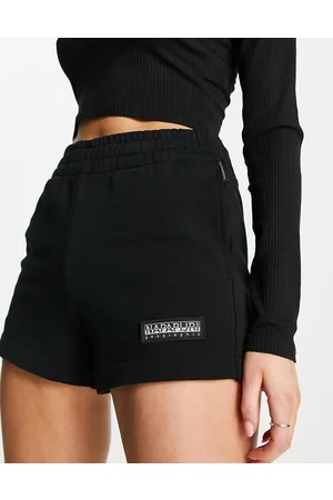 Napapijri Morgex premium tonal logo fleece high waist shorts in