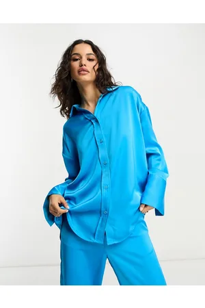 4th & Reckless Satin shirt co-ord in electric