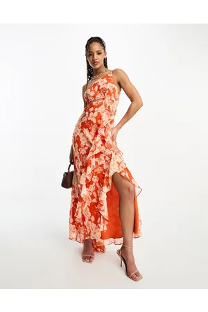 Forever New One shoulder cut out maxi dress in floral