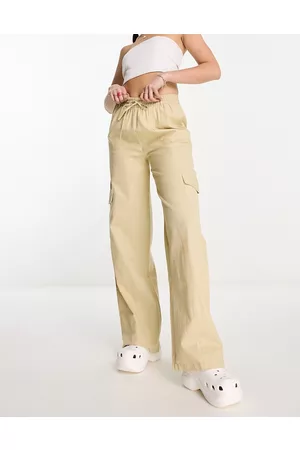 Daisy Street Relaxed linen cargo trousers