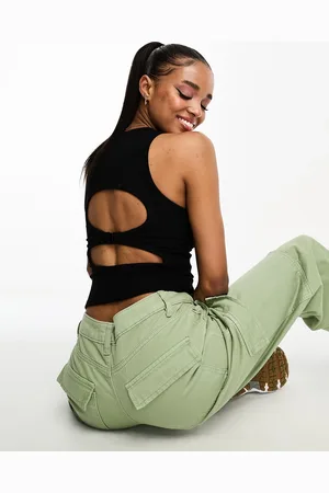Pull&Bear Tank top with open back detail in