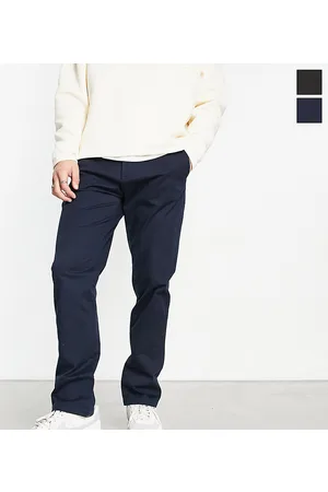 Pull&Bear 2 pack chinos in black and navy