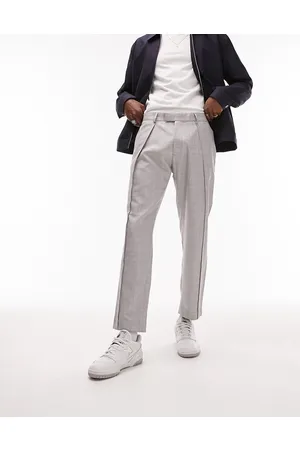 Topman Twisted seam tapered trousers in