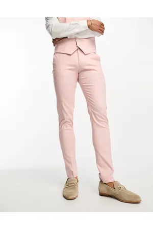 ASOS Skinny linen mix suit trouser in pastel
