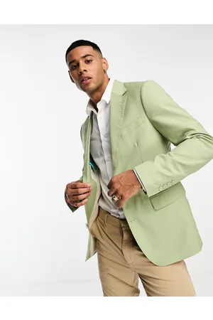 Gianni Feraud Skinny fit sage notch lapel suit jacket