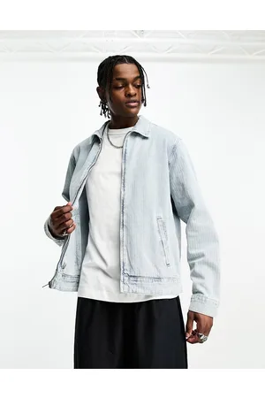 Guess Herringbone denim jacket in vintage wash