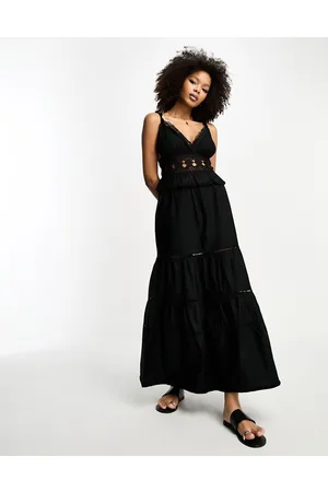 River Island Crochet lace detail maxi dress in