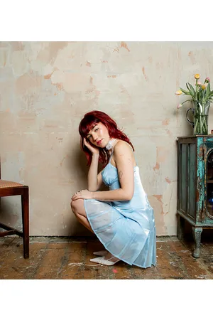 Labelrail X Lara Adkins shimmer pleated mini dress in