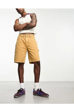 Guess Aged carpenter shorts in tan