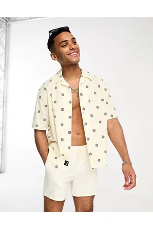 Only & Sons Boxy fit short sleeve ditzy print shirt in