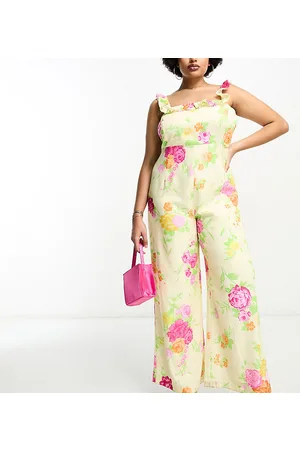 The Frolic Bloom floral ruffle wide leg jumpsuit in