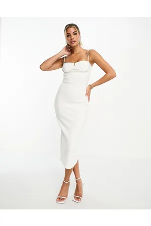 Forever New Diamante corset midi dress in