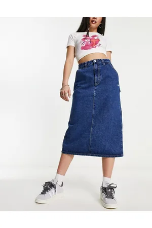 Obey Juniper midi denim skirt in