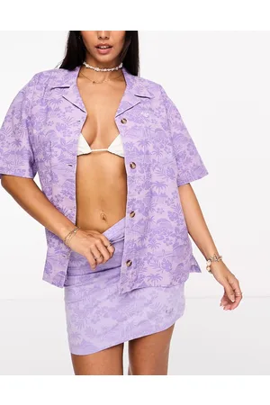 Roxy Surf kind kate beach shirt in floral print