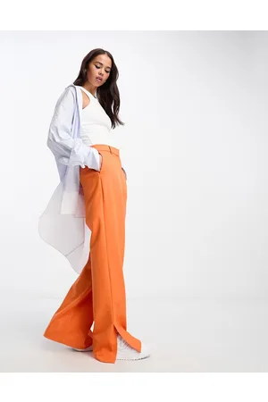 SELECTED Femme tailored textured twill high waisted trousers in bright