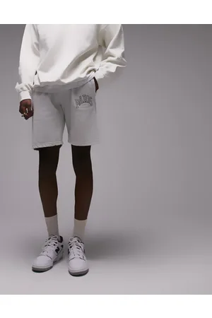 Topman Paris embroidered short in washed stone