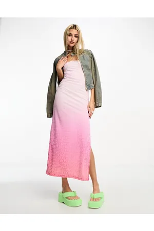 Fiorucci Bandeau midi dress in ombre monogram