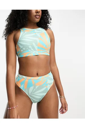 Kelia Moniz triangle bikini set in pastel tropical print - MULTI