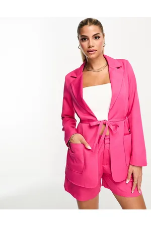 Threadbare Tie waist blazer co-ord in