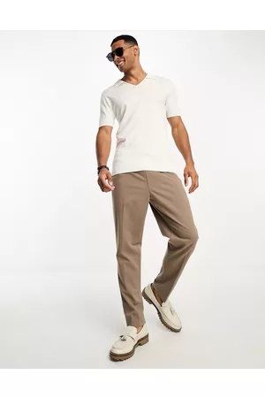 New Look Pull on smart trousers in camel