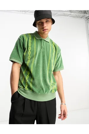 Obey Pensa velour polo shirt in