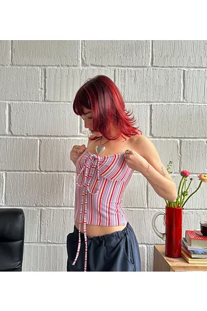 Labelrail X Lara Adkins striped halter top in