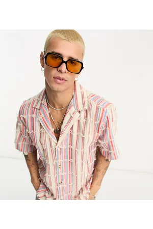 Reclaimed Limited edition stripe shirt with fraying