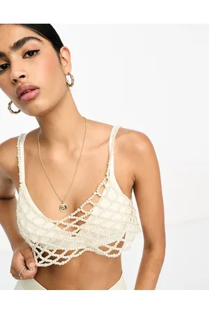 Never Fully Dressed Bridal embellished pearl bralet
