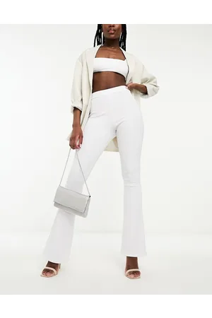 ASOS Ottoman rib kick flare trouser in