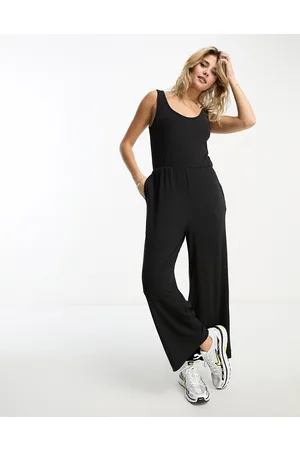 Monki Ribbed jersey jumpsuit in