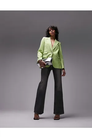 Topshop Co-ord slim feminine jacket in lime