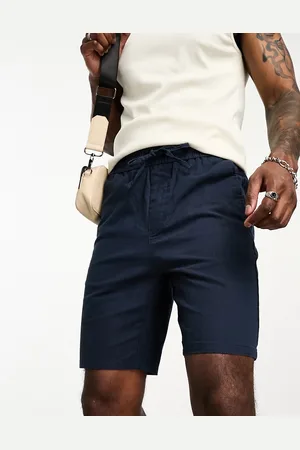 Only & Sons Linen mix elasticated waist shorts in