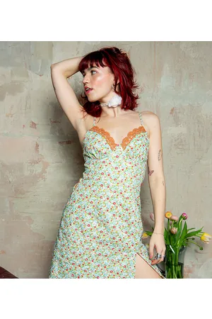 Labelrail X Lara Adkins ditsy floral broderie cami mini dress in