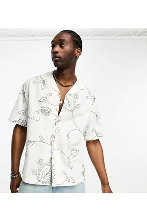 Reclaimed Floral mono embroidered shirt