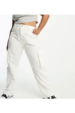 Yours Cargo trouser in white