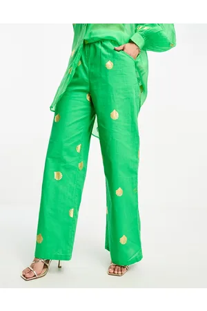 Never Fully Dressed Wide leg trouser co-ord in metallic shell