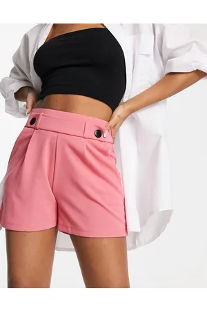 JDY Button detail tailored shorts co-ord in pink