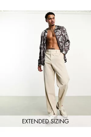 ASOS Relaxed revere satin shirt in paisley print