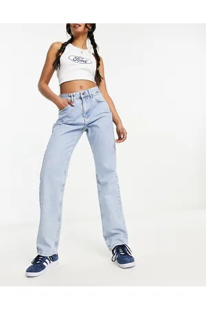 Stradivarius STR straight leg jean in light wash